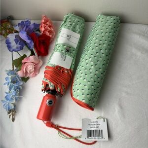 NWT Vera Bradley Nomadic Dots Automatic Umbrella RETIRED Rare 🌸